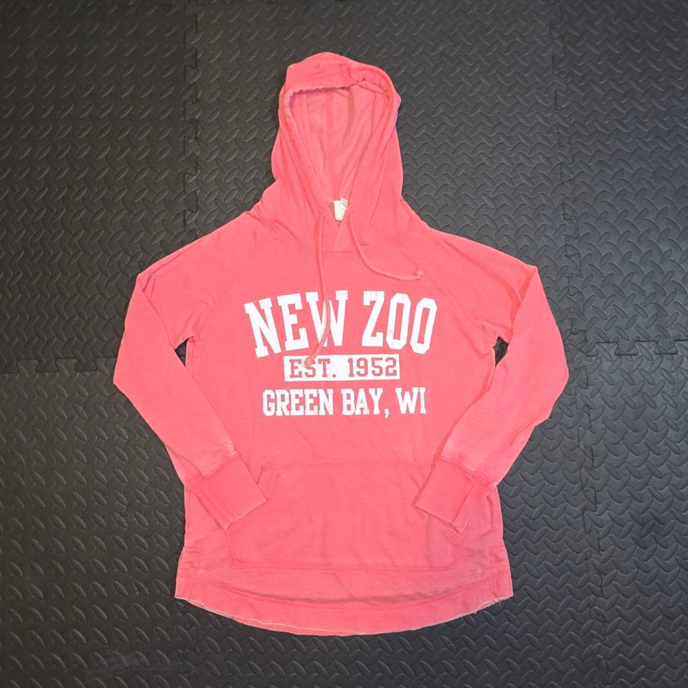 Women's US Apparel Coral White Graphic Hoodie Size S